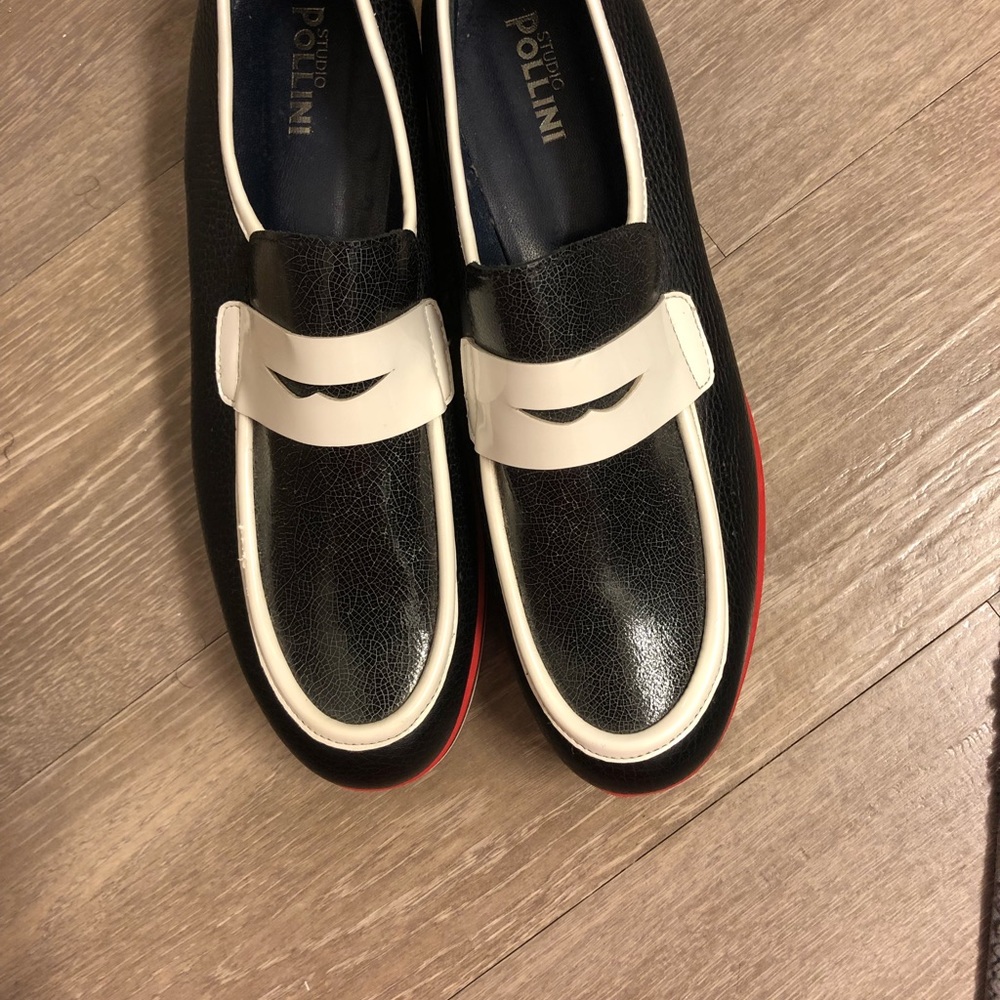 Studio Pollini Black and White ladies shoes EU 41 $70 US 9